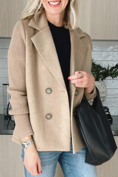 Allegra | Cappotto Invernale Lungo con Dettagli Beige