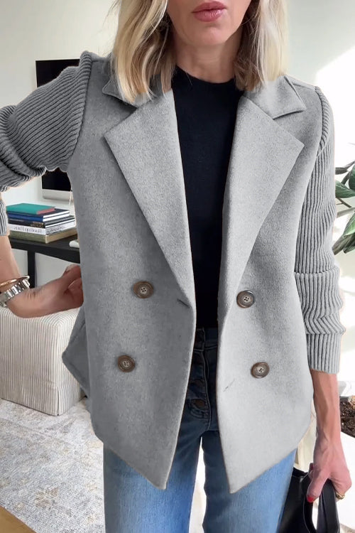 Allegra | Cappotto Invernale Lungo con Dettagli Grigio