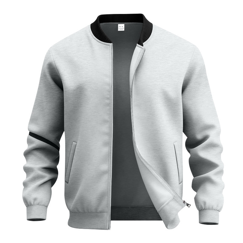 Allegra | Uomo Giacca Bomber Invernale con Zip Bianco