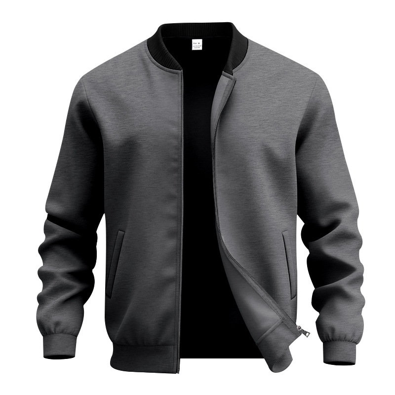 Allegra | Uomo Giacca Bomber Invernale con Zip Grigio
