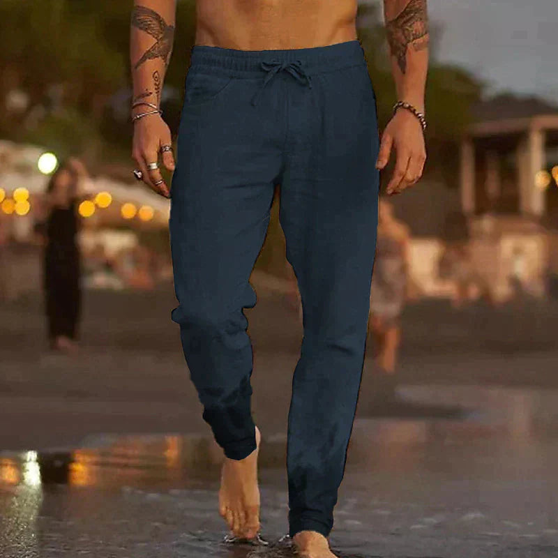 Alvito | Pantaloni Jogger Rilassati Comodi Blu Scuro