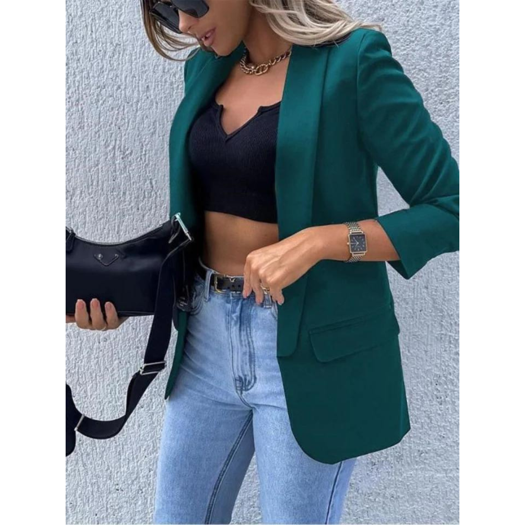 Blazer Lungo Elegante Per Donna | Meliora Verde