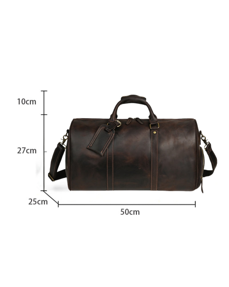 Borsone in Pelle Vintage con Tracolla | Denver