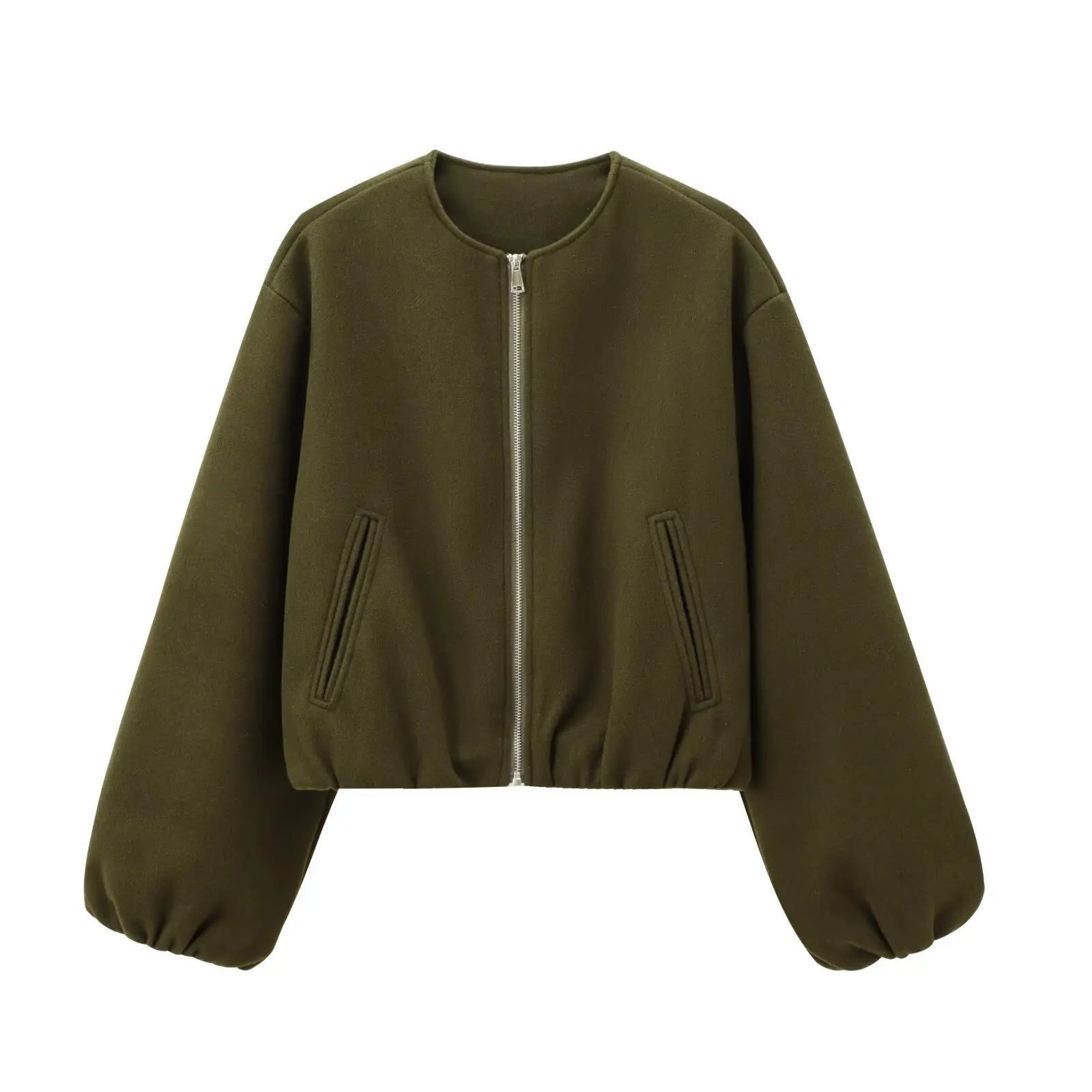 Brooke | Giacca Bomber da Donna Cropped Collo Rotondo Zip 10