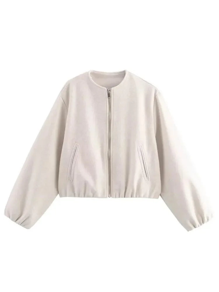Brooke | Giacca Bomber da Donna Cropped Collo Rotondo Zip 8