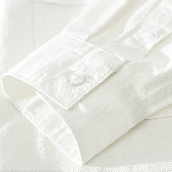 Camicia Manica Lunga in Cotone con Taschino per Uomo | Vynor