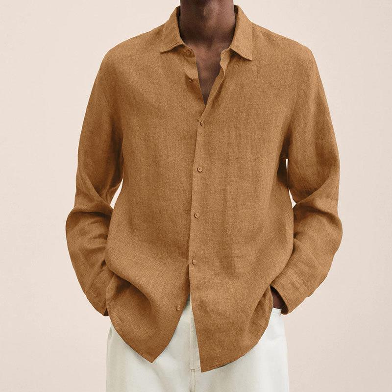Camicia in Lino per Uomini | Varnix Zenzero