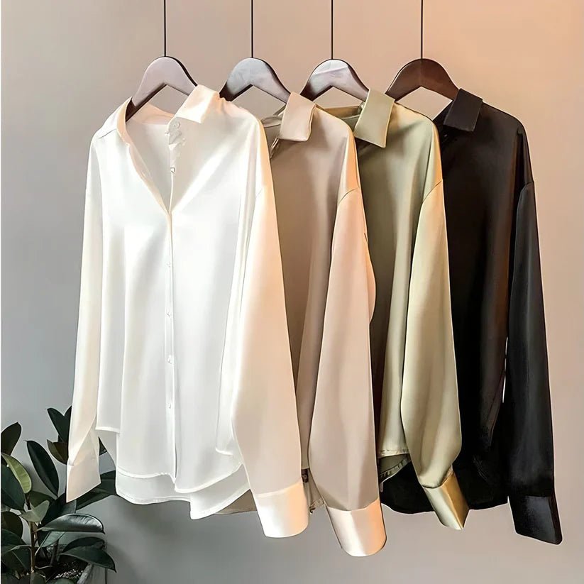 Camicia Donna in Raso a Maniche Lunghe | Silvia