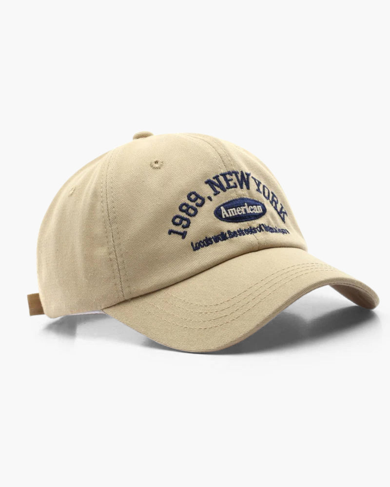 Cappellino da Baseball Ricamato Vintage | Brooklyn Beige Taglia Unica
