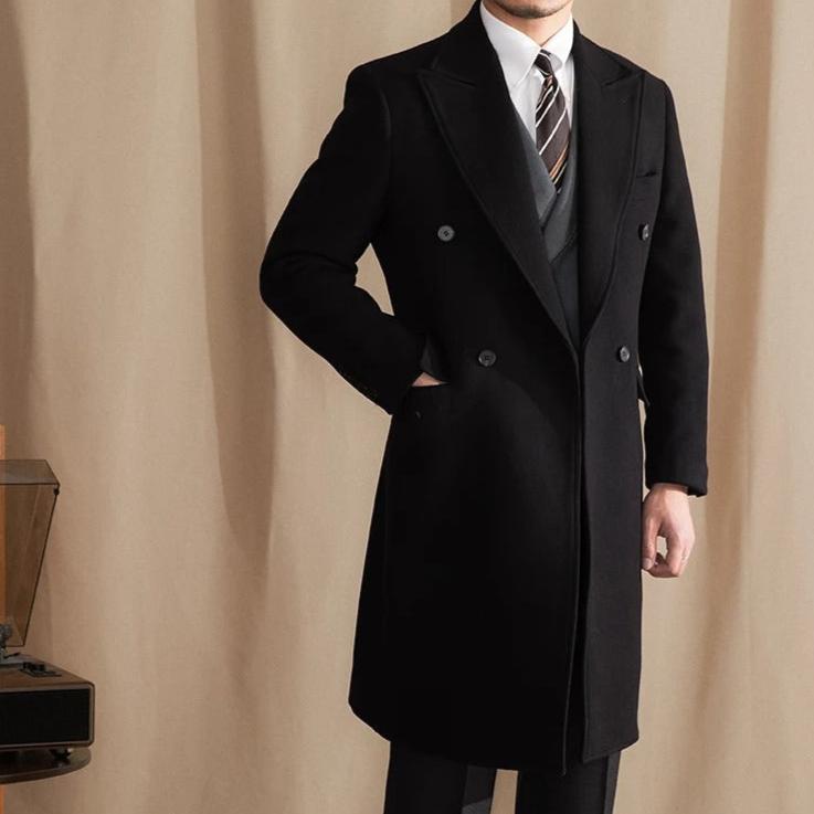 Cappotto Doppiopetto in Lana per Uomini | Nextris