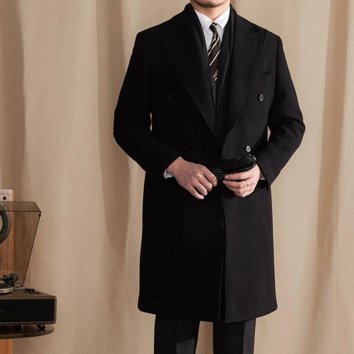 Cappotto Doppiopetto in Lana per Uomini | Nextris