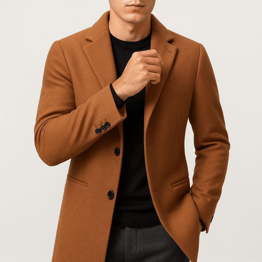 Cappotto Elegante In Lana Per Uomo | Jorven Beige