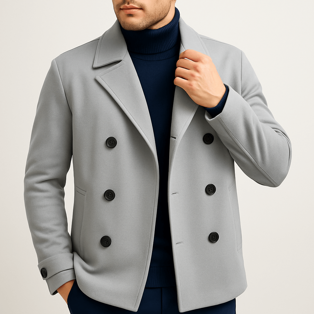 Cappotto Invernale Elegante Per Uomo | Valtor Grigio chiaro