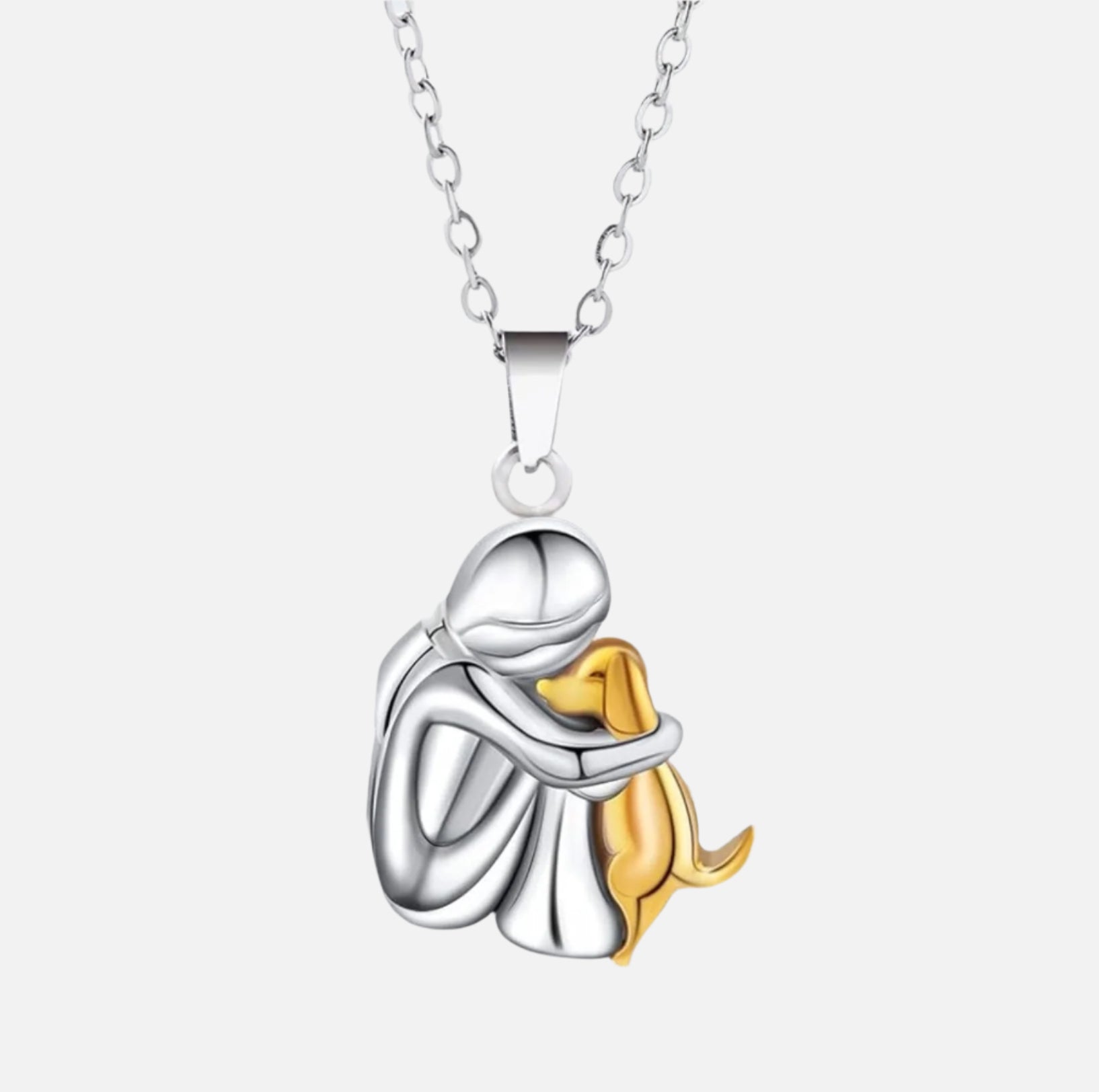 Collana con Ciondolo Cane Elegante Per Donna | Luminia Oro e argento Unica