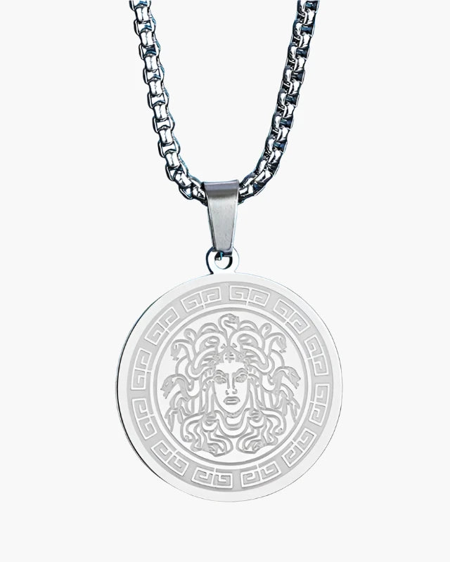 Collana con Pendente Medusa da Uomo | Ares Argento