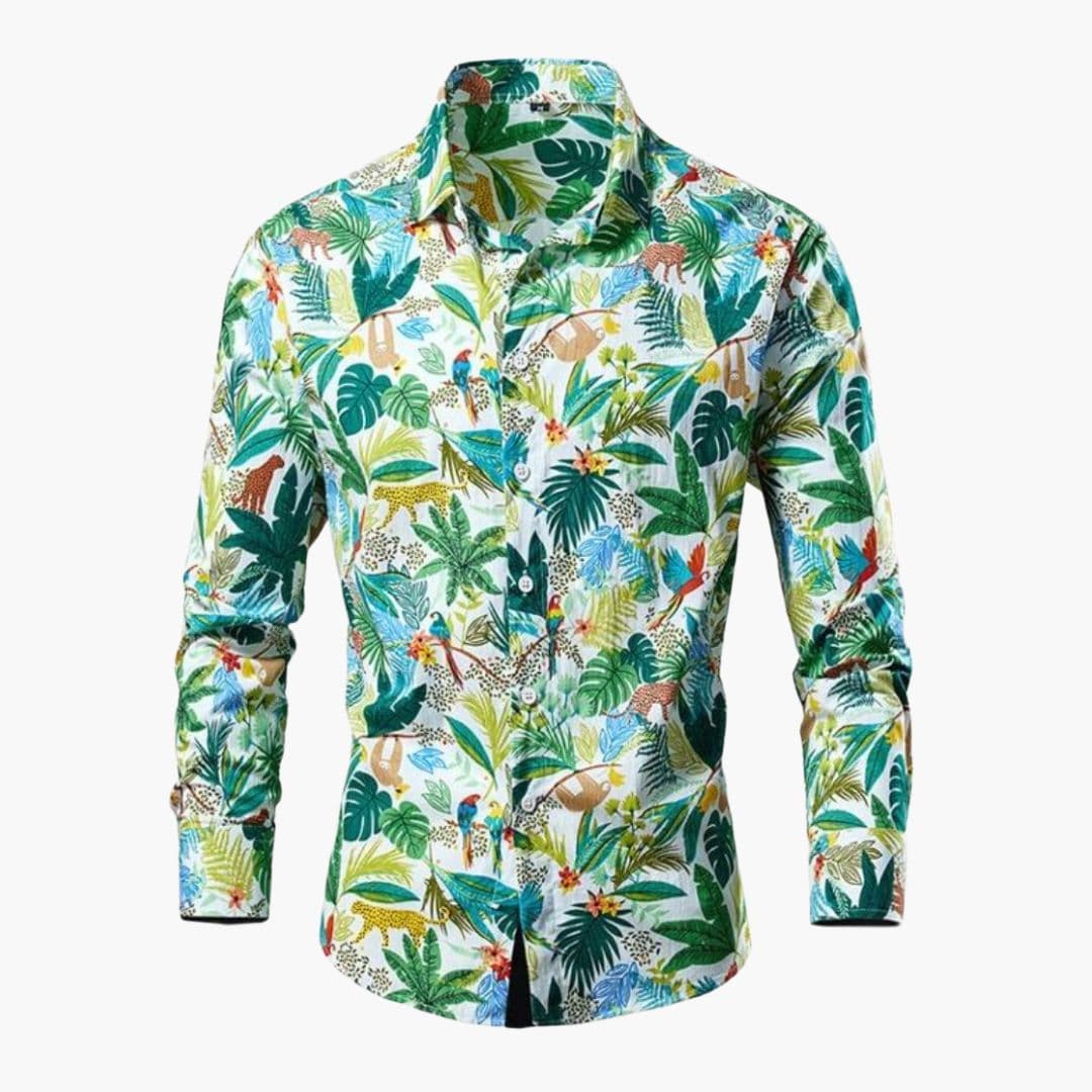Corin | Camicia Da Uomo A Maniche Lunghe Con Bottoni E Motivo Floreale 4