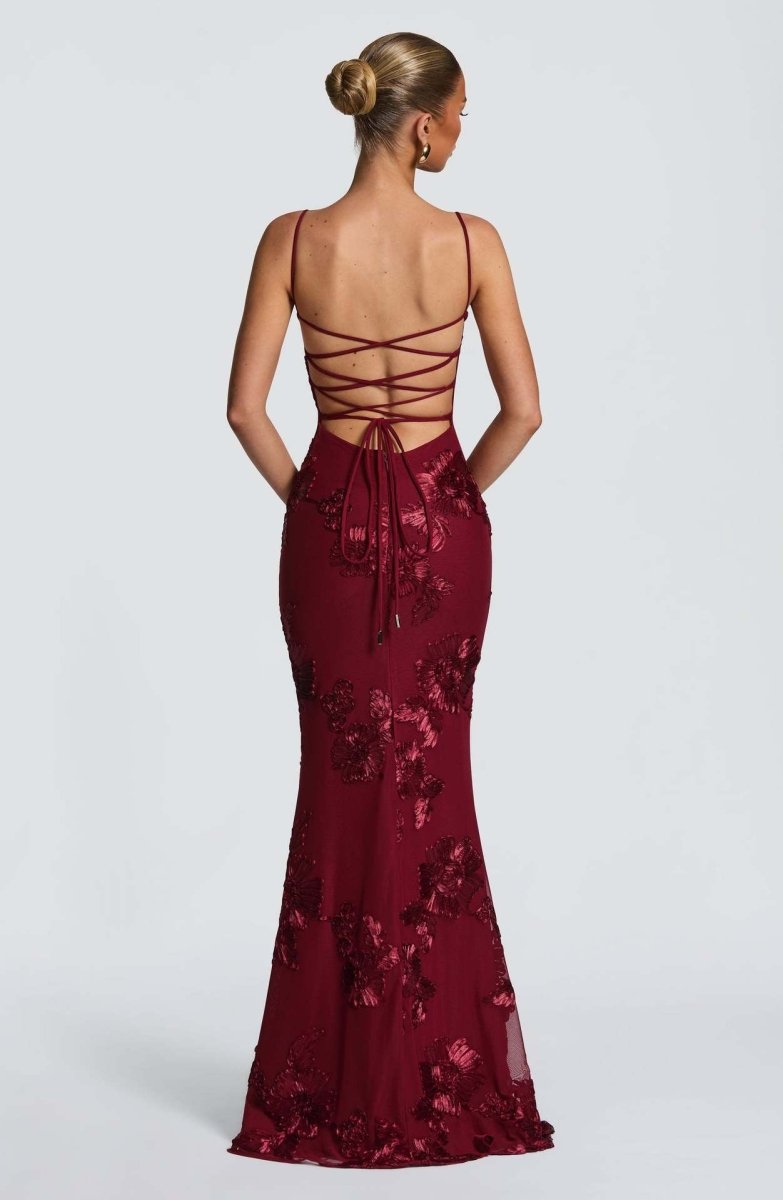 Diana | Abito Lungo da Donna in Pizzo Floreale Corsetto Sirena 4