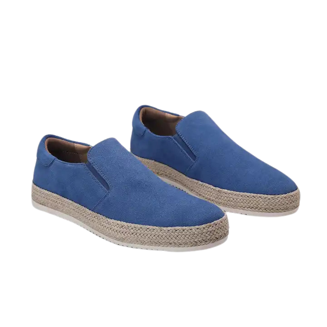 Espadrillas da Uomo in Pelle Scamosciata Senza Lacci | Capri Scuro