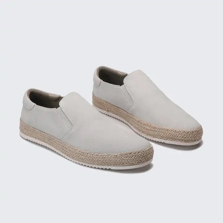 Espadrillas da Uomo in Pelle Scamosciata Senza Lacci | Capri Beige