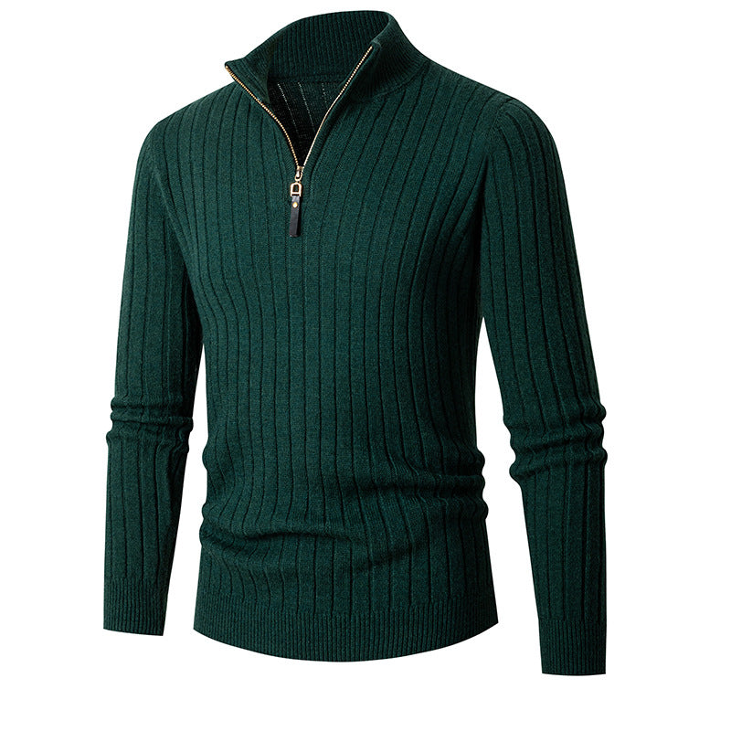 Felpa Zip-Up per Uomini | Zendor Verde Scuro