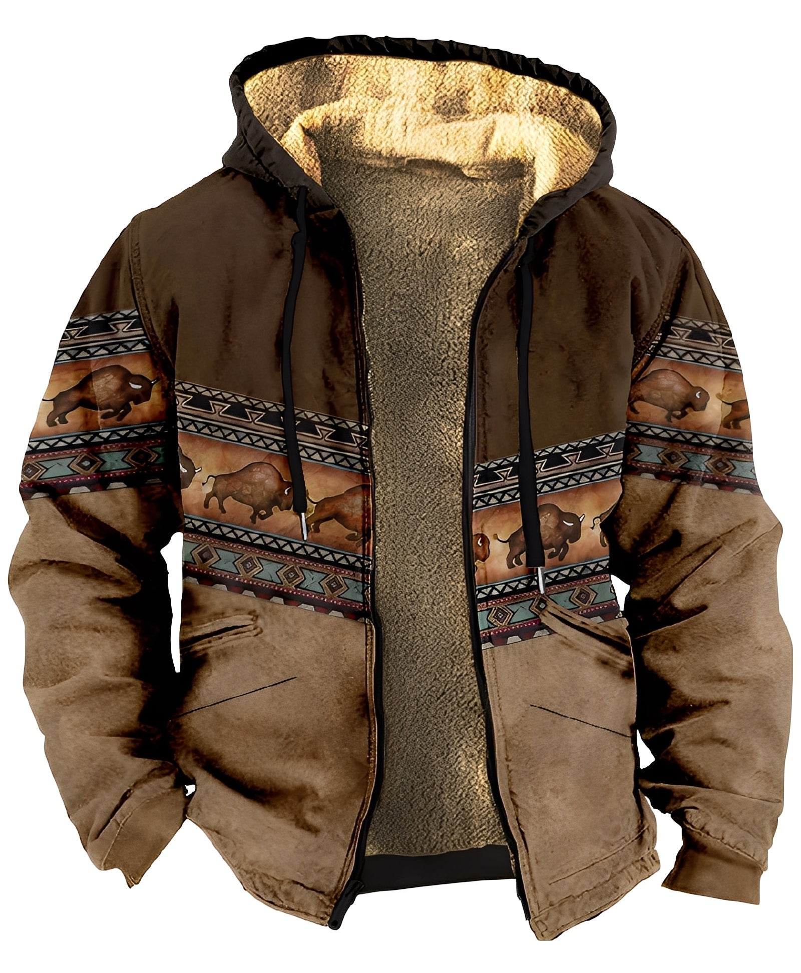 Giacca di Velluto a Blocchi di Colori Per Uomo | Larnel Marrone