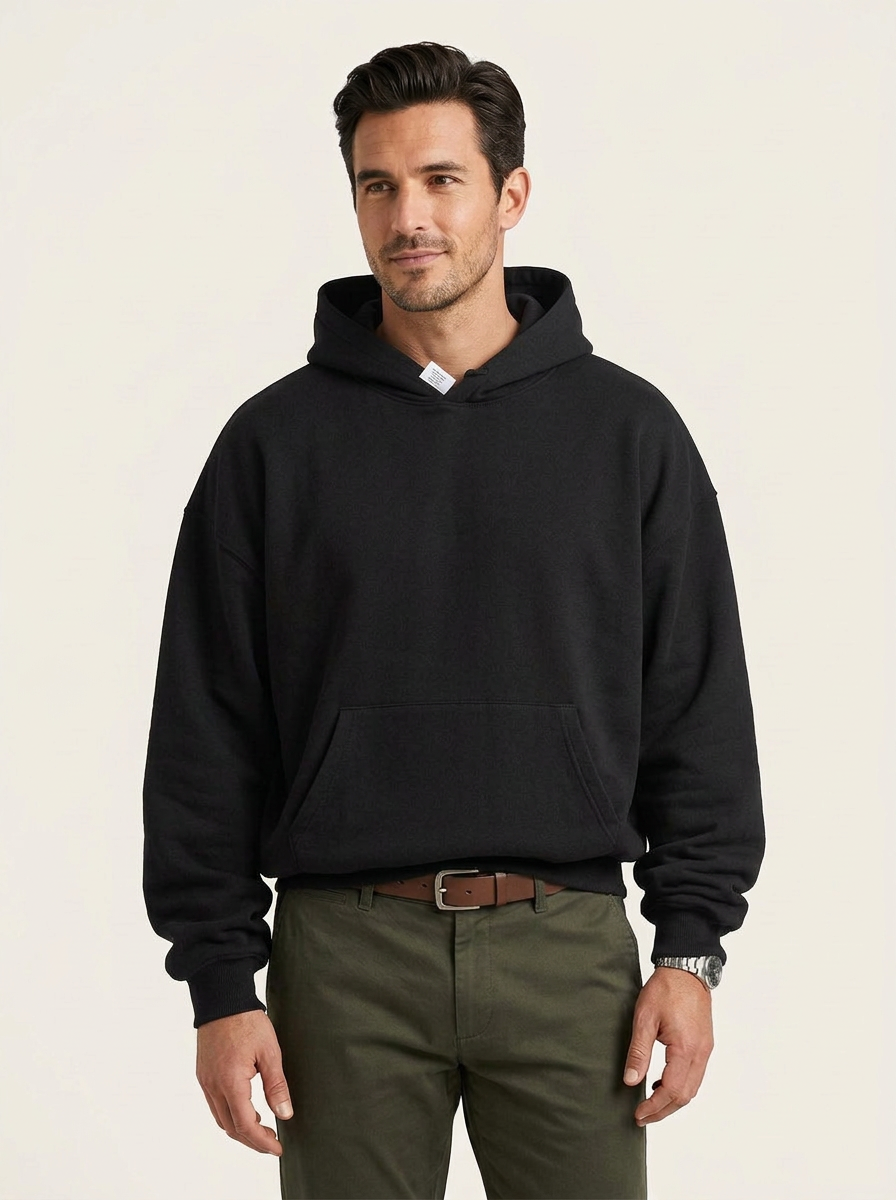 Havor | Felpa Uomo Con Cappuccio Pullover Manica Lunga Tasca Marsupio