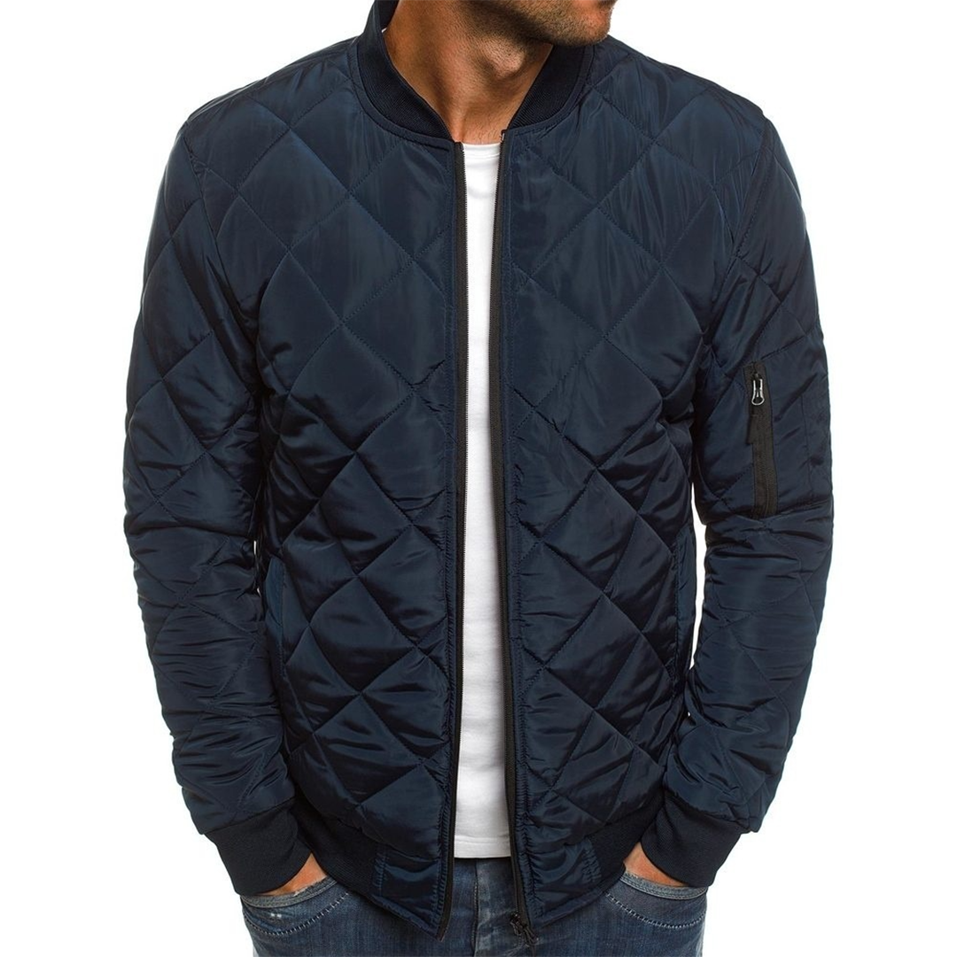 James | Giacca Bomber da Uomo Trapuntata Diamond Zip Frontale