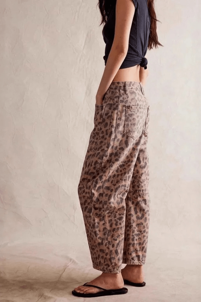 Jeans a Gamba Larga a Taglio a Barile da Donna | Shaina