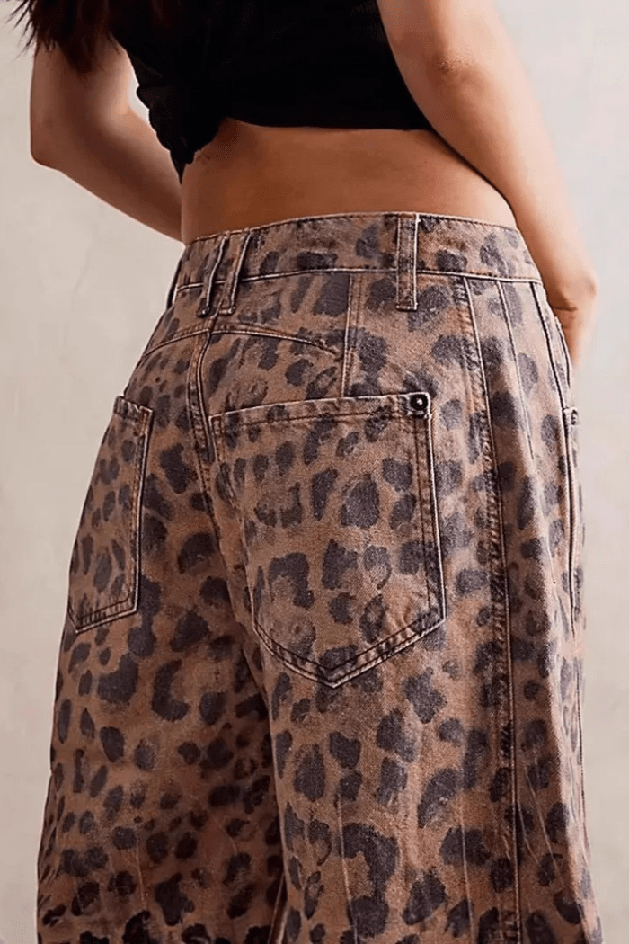 Jeans a Gamba Larga a Taglio a Barile da Donna | Shaina