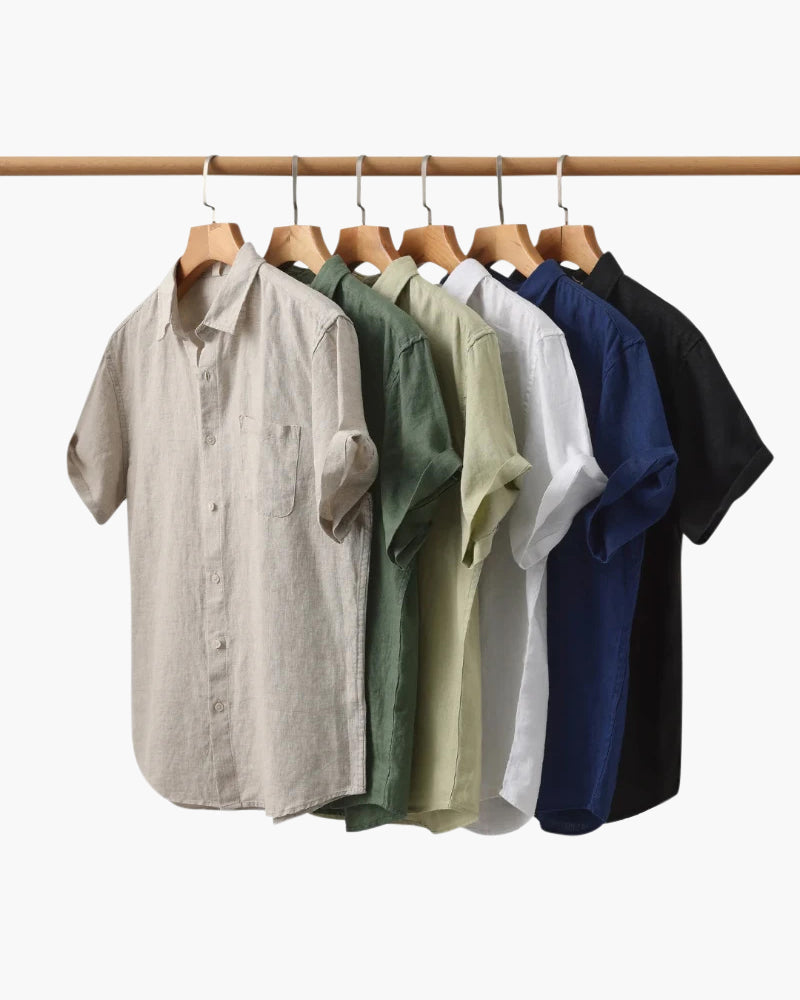 Camicia Manica Corta in Lino per Uomini | Trelix