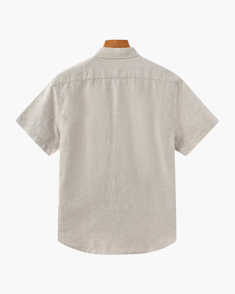 Camicia Manica Corta in Lino per Uomini | Trelix