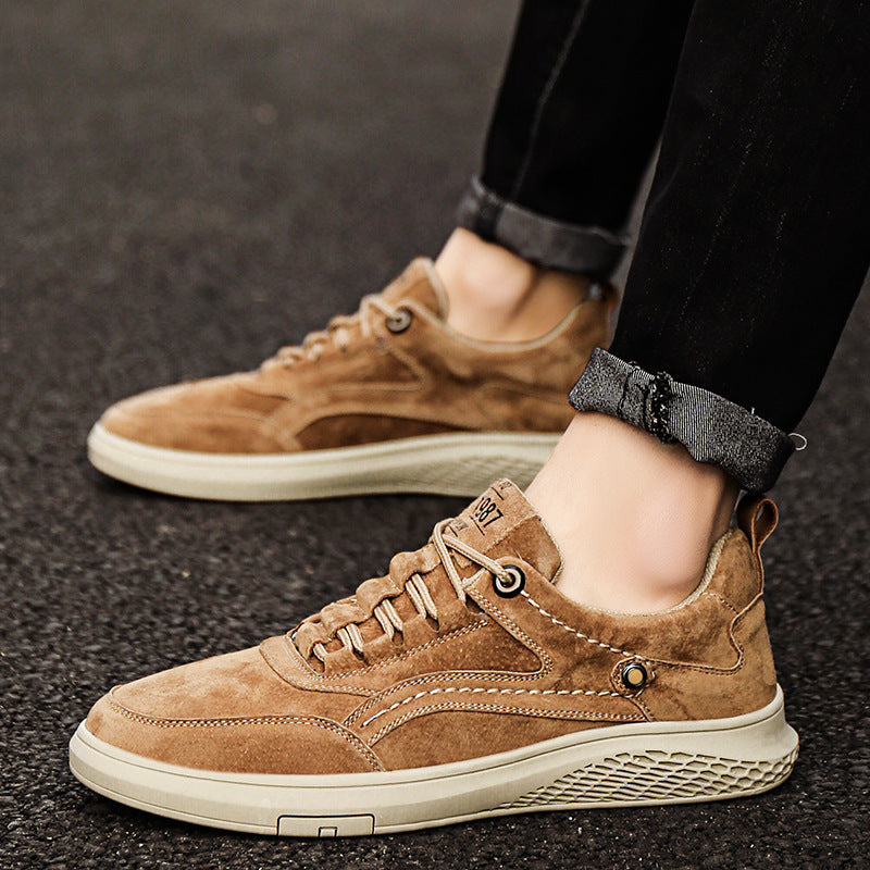 Luca | Uomo Sneaker Scamosciata Stringata Low-Top Dettaglio Forato 5