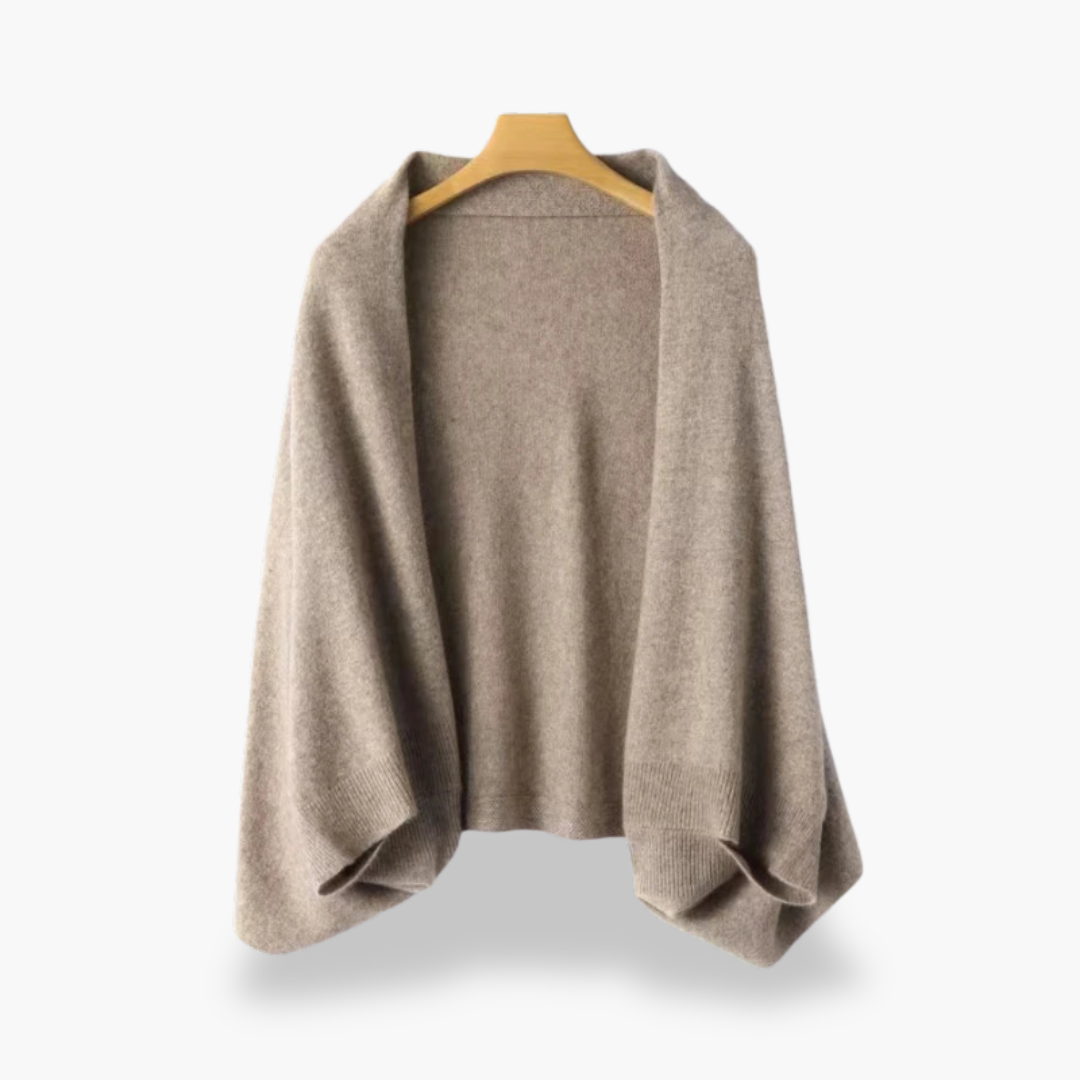 Lunara | Leggero Maglione Aperto Versatile Marrone One-size