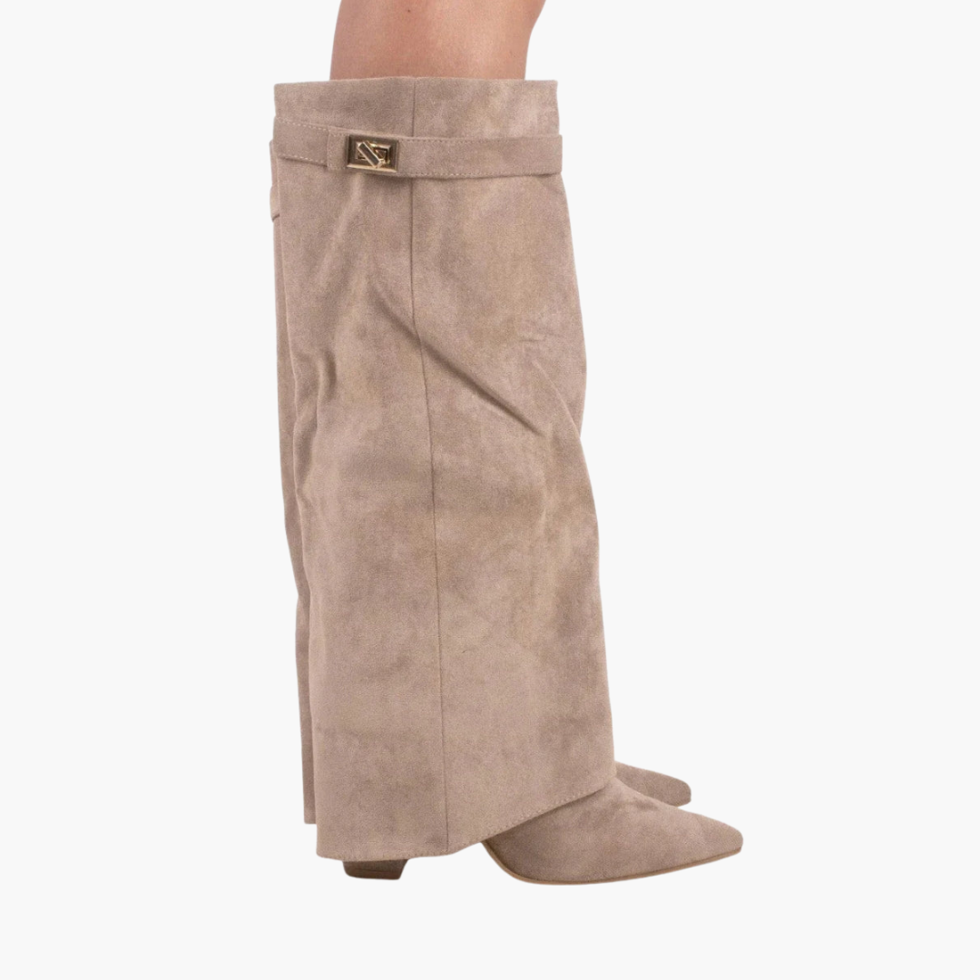 Suede Stivali Con Tacco Basso Per Donna | Lunara