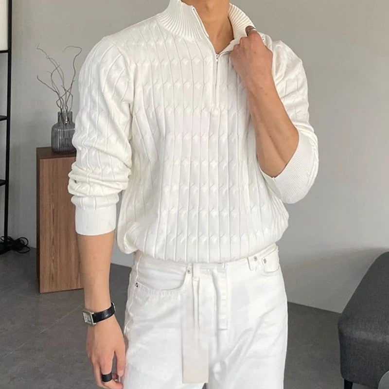 Maglione Jacquard con Zip per Uomini | Trivon