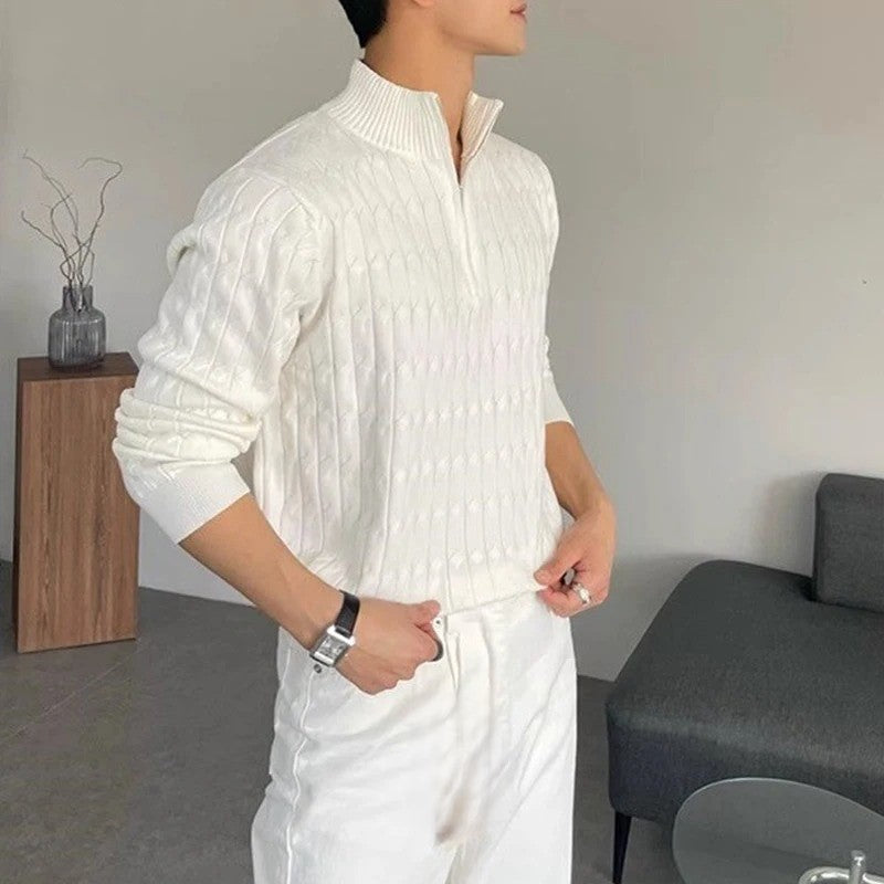 Maglione Jacquard con Zip per Uomini | Trivon