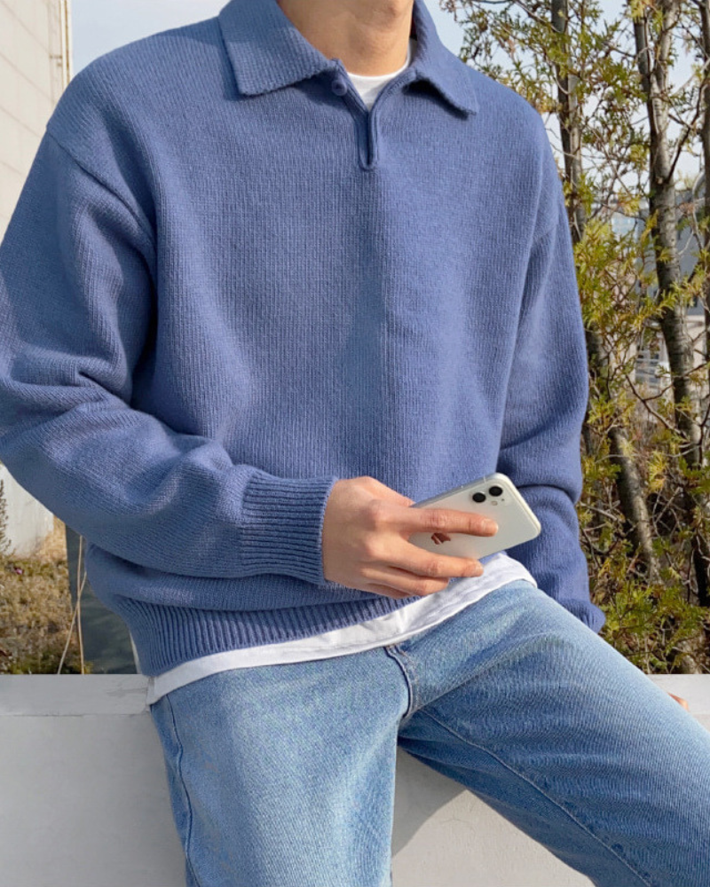 Maglione Mezza Zip in Lana per Uomini | Zenton