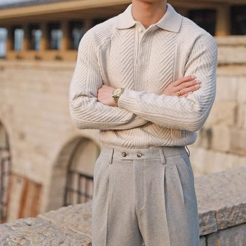 Maglione Polo Termico per Uomini | Lurex