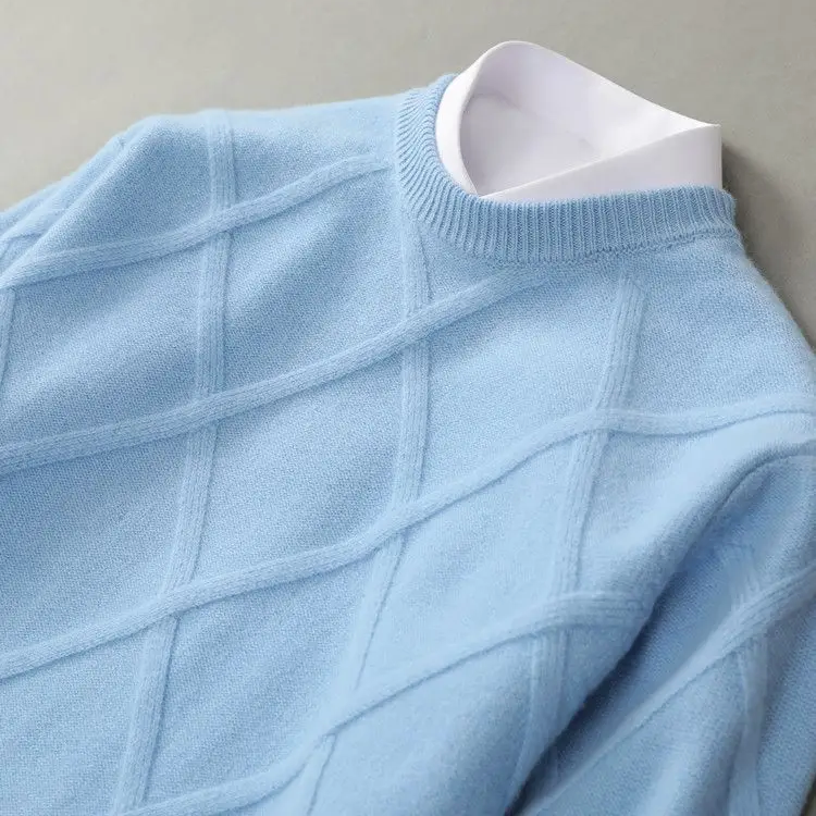 Maglione in Cashmere con Motivo per Uomo | Carlo