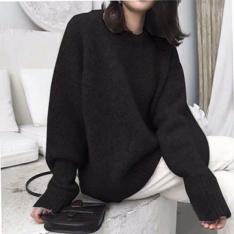 Maglione Oversize in Misto Cashmere Per Donna | Lunara Nero