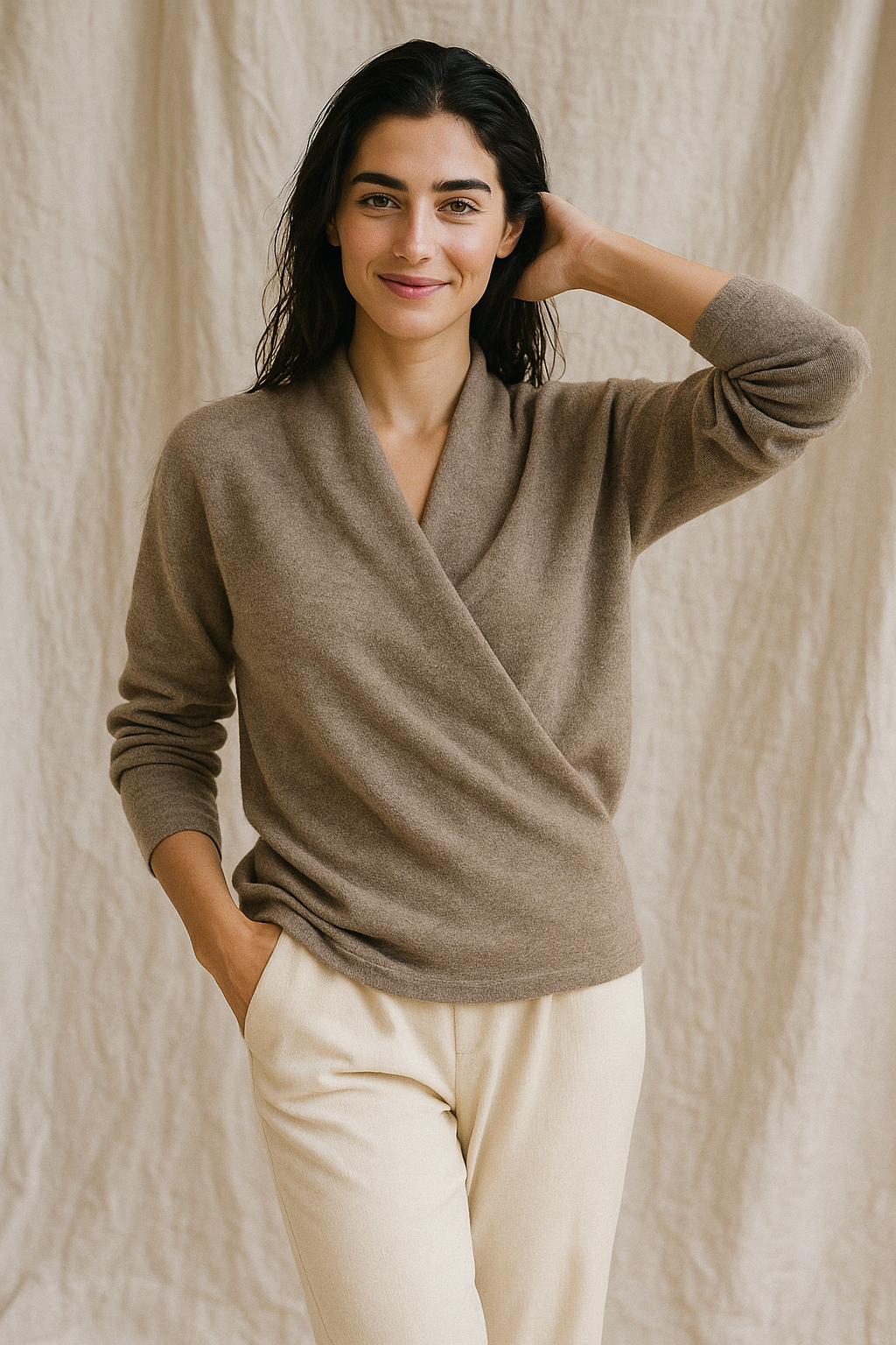 Maglione Comodo con Scollo a V da Donna | Meliora