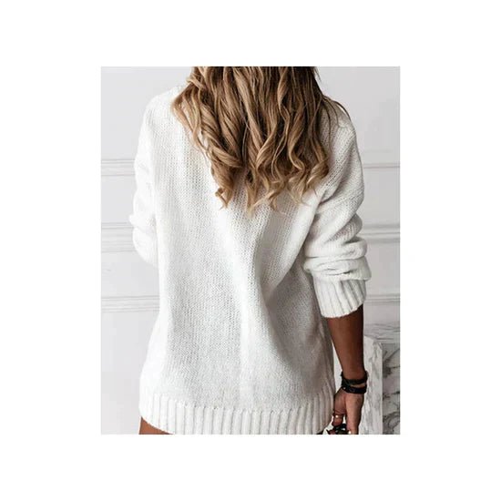 Maglione a Maglia con Scollo a V da Donna | Eliana