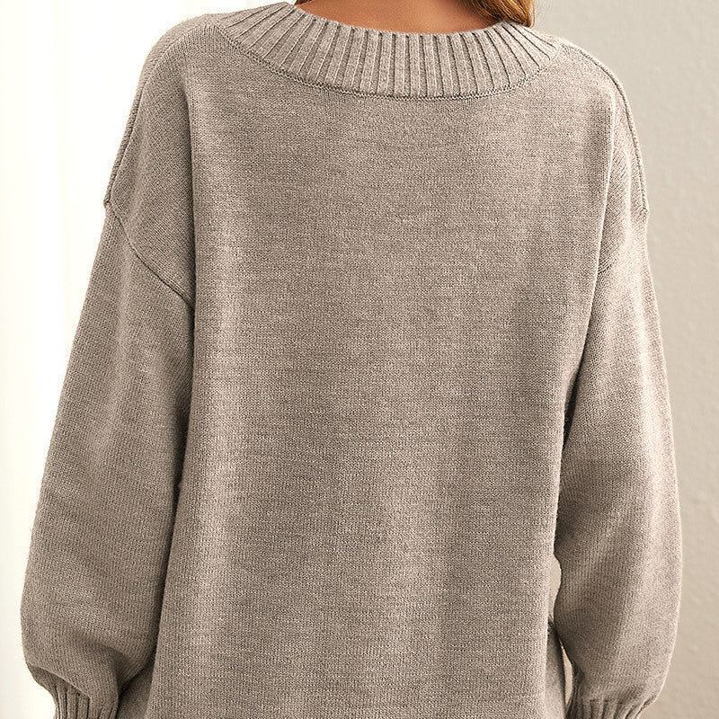 Maglione a Maglia con Scollo a V da Donna | Eliana