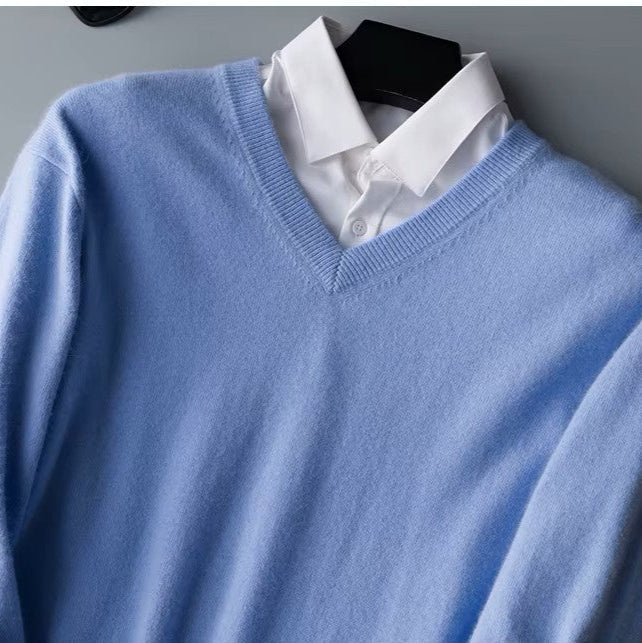 Maglione a Maglia con Scollo a V da Uomo | Nathan