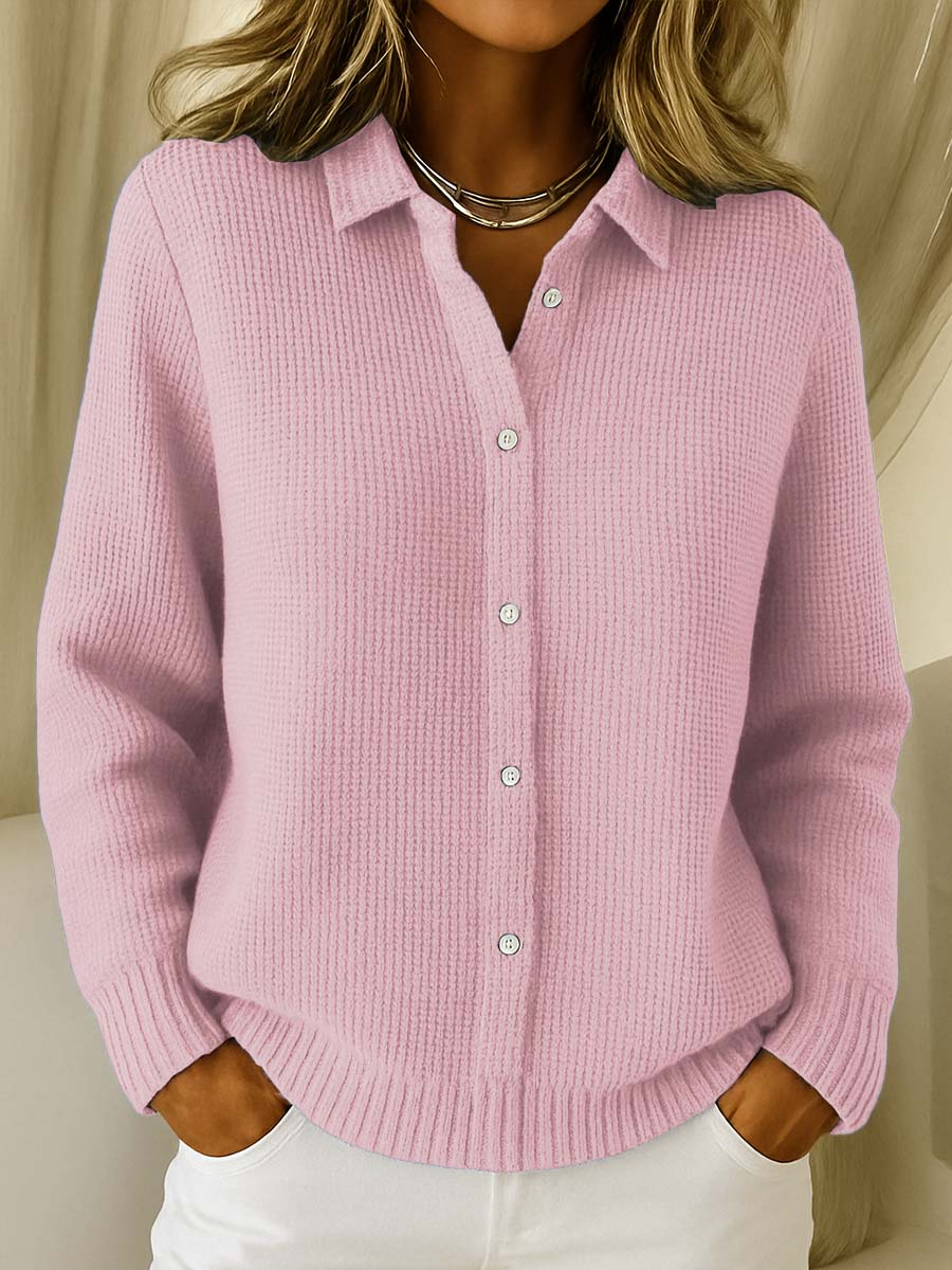 Marta | Donna Cardigan Lavorato A Maglia Classico Rosa