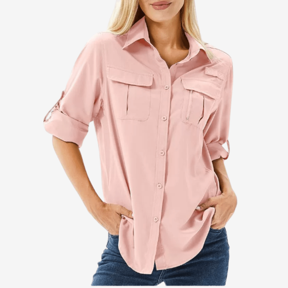 Mavina | Donna Maglia Da Trekking Leggera Maniche Lunghe Rosa Chiaro
