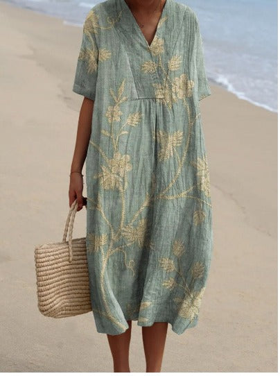 Mela | Abito Estivo Floreale Confortevole Groin