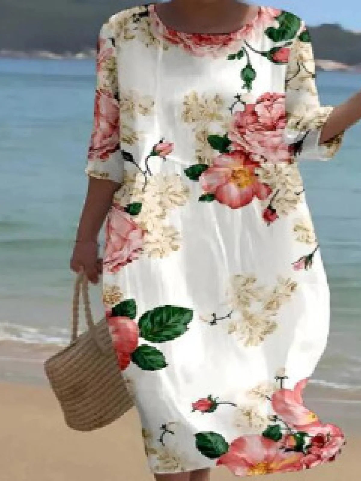 Mira | Abito da Cerimonia Floreale Bianco