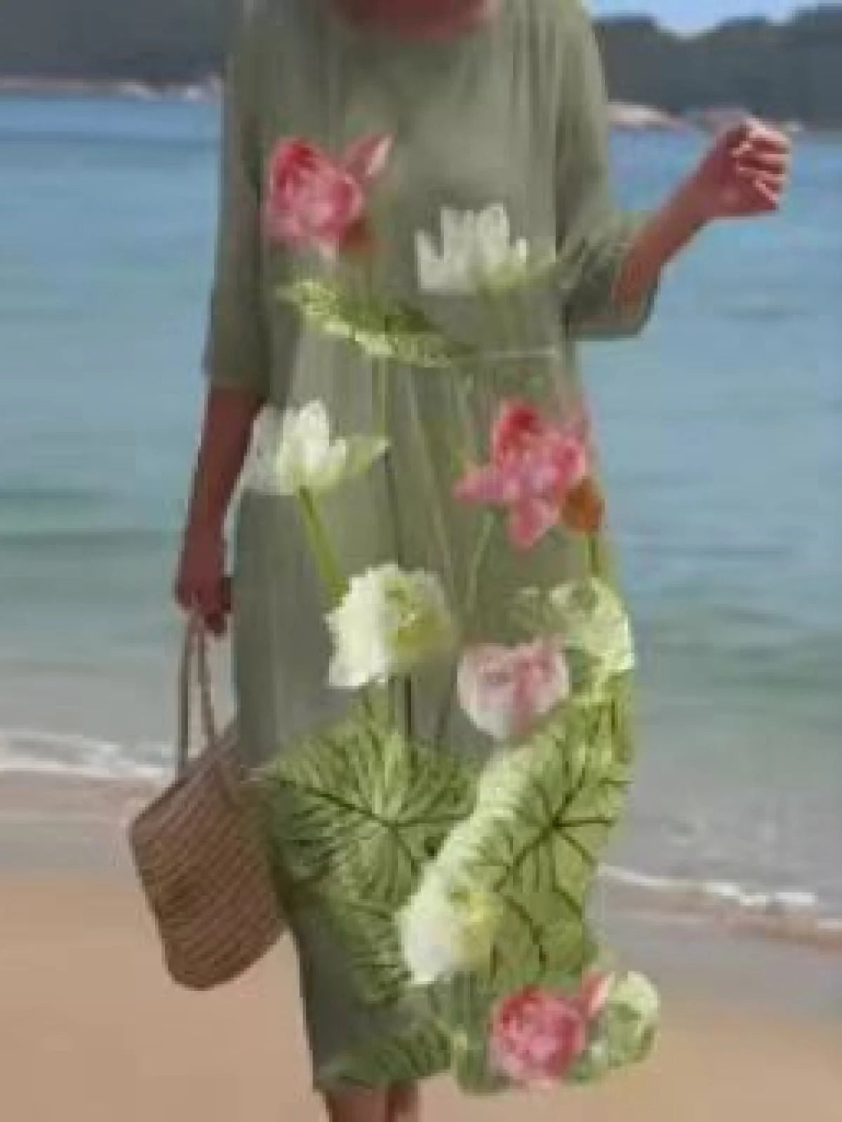 Mira | Abito da Cerimonia Floreale Verde scuro