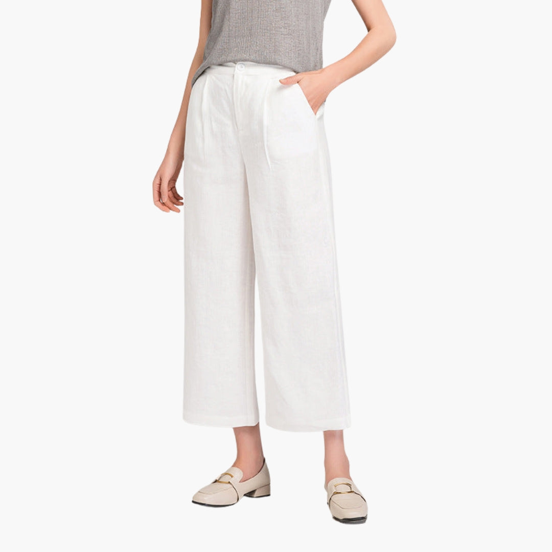 Palora | Pantaloni Cropped a Gamba Larga da Donna